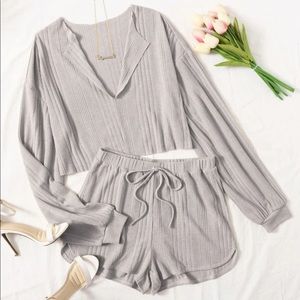 🤍 NEW Gray Sweater (Top only—shorts listed separately)